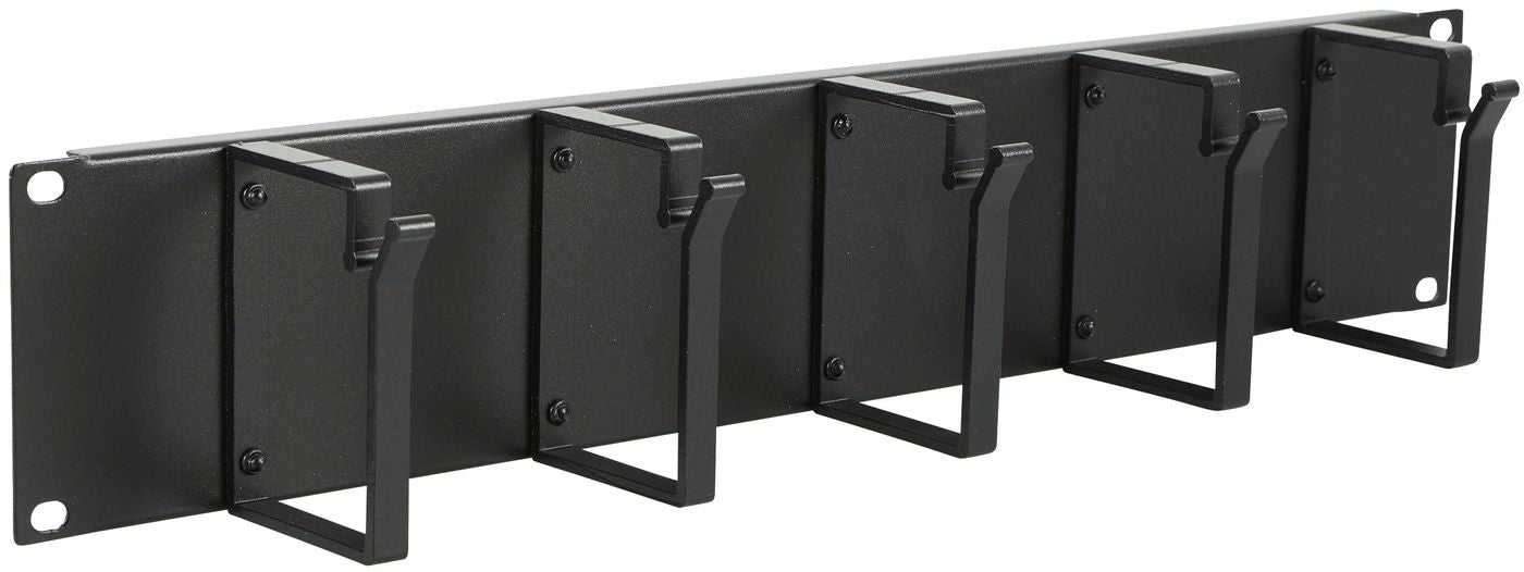Lanview RAO105BL – Kabel-Organizer, 19", 2U, 482 × 72 × 88 mm, schwarz