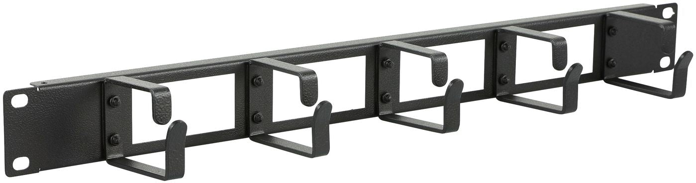 Lanview RAO110BL – Kabelmanagementtafel, 1U, 19", 482×72×44 mm, Schwarz