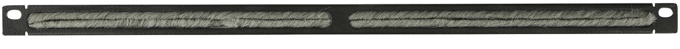 Lanview RAO205BL Kabelmanagement-Panel – 0,5U, 19", schwarz, B 482 × H 22 × T 12 mm, für 19"-Schränke