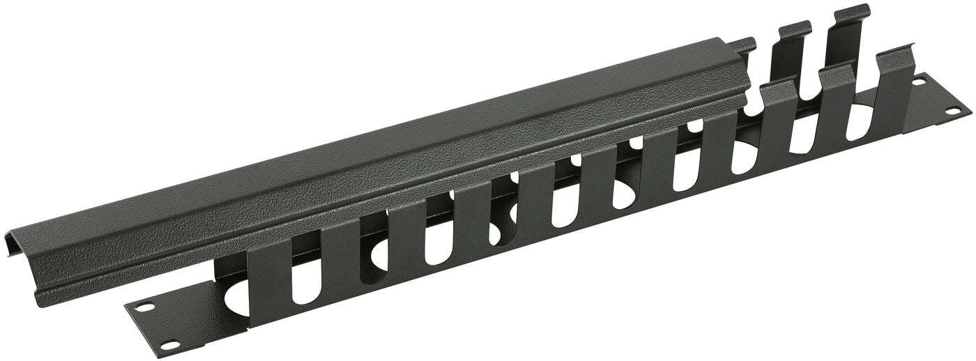 Lanview 19" Rangierpanel, 1U, Stahl, 482×72×44 mm – Schwarz