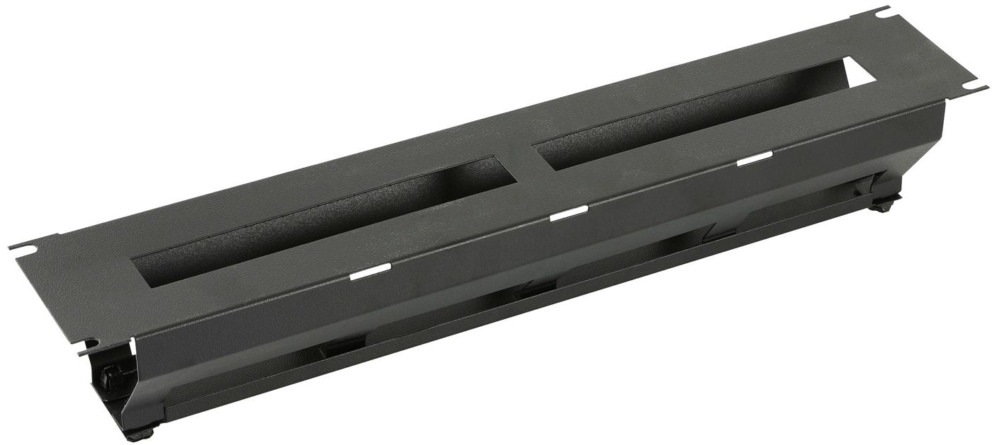 Lanview 19" 2U Rangierpanel mit Abdeckung, 482×75×88 mm – schwarz