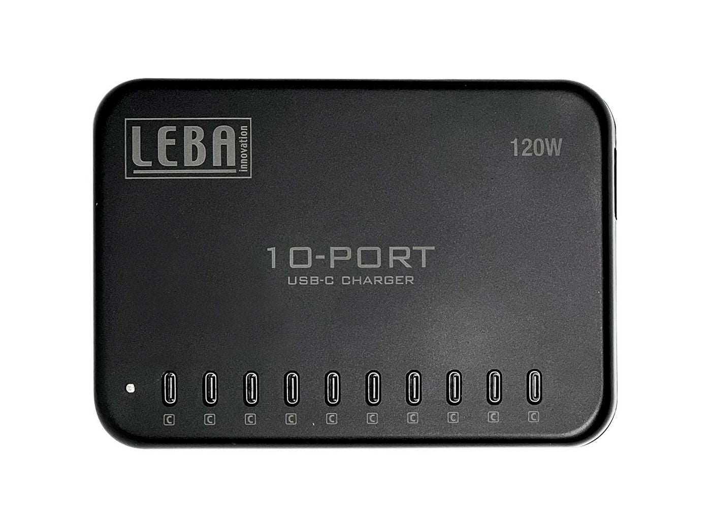 Leba NCHAR-UB10-SC USB-Desktop-Ladegerät 120 W – USB-C×10 – Überspannungs-, Überstrom- & Überhitzungsschutz –