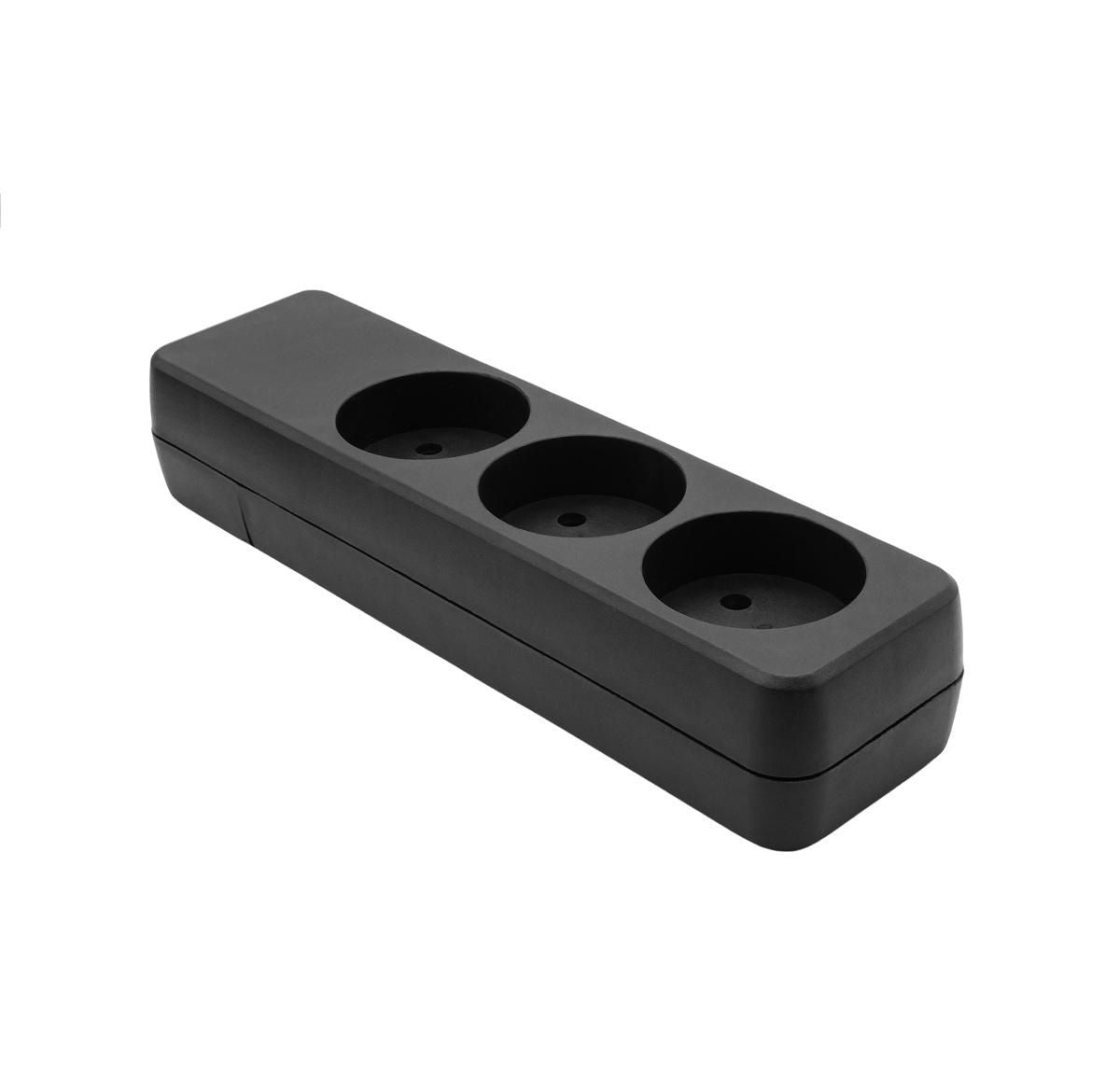 Proxtend Steckdosenleiste, 3-fach, schwarz