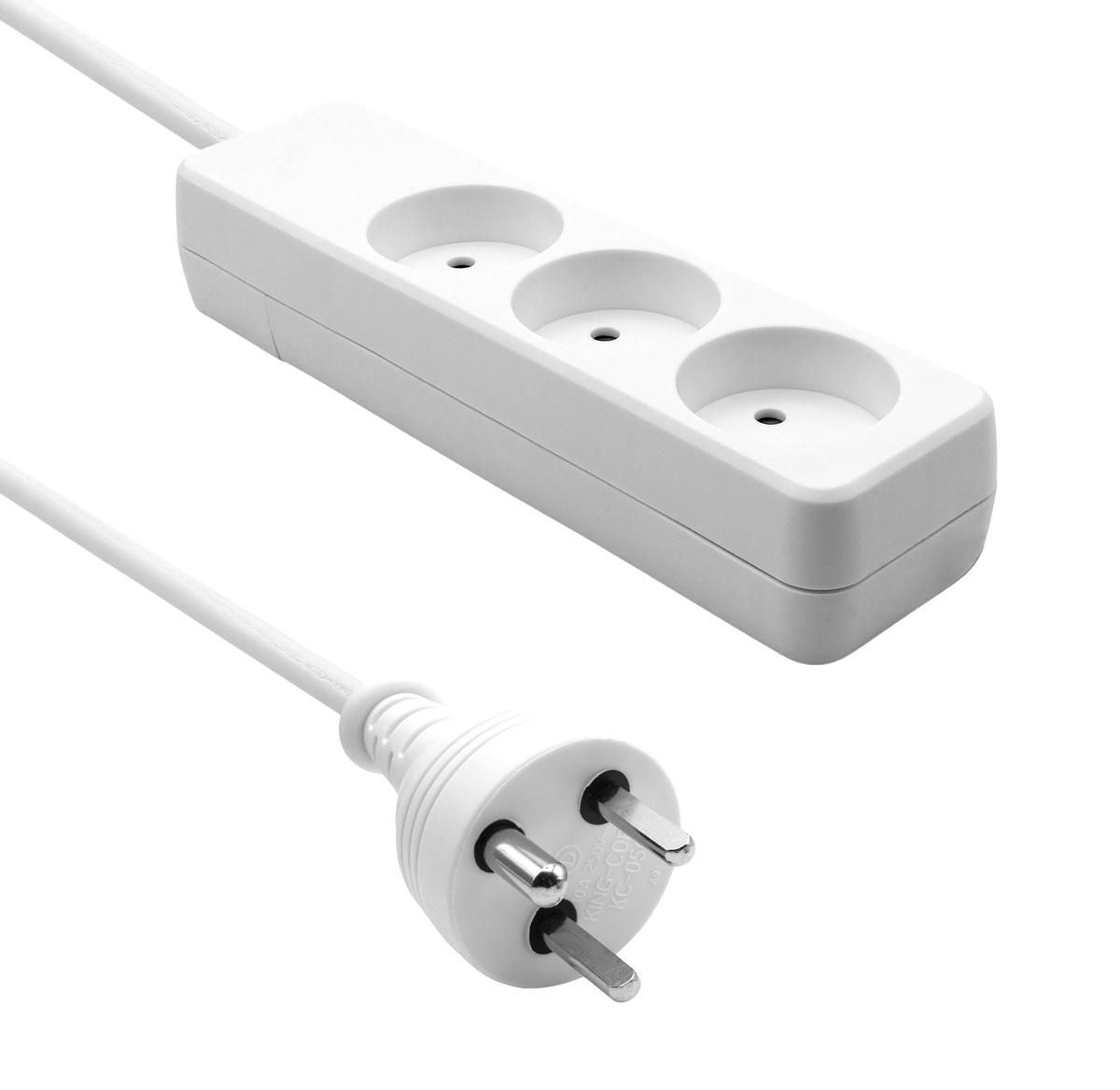 Proxtend Steckdosenleiste – 3-fach, 15 m Kabel, Weiss