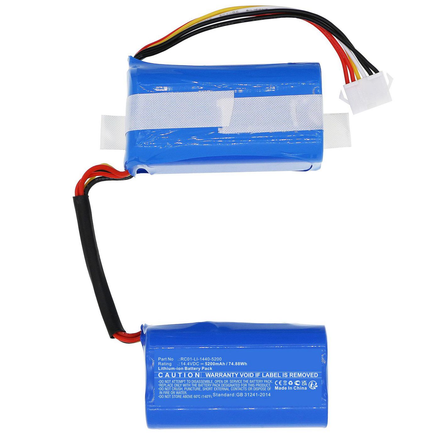 CoreParts Akku 14,4 V 5200 mAh 74,88 Wh Li-Ion – für Ecovacs Staubsauger