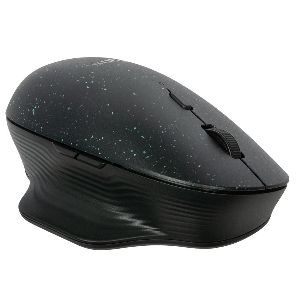Targus EcoSmart Nachhaltige Ergonomische Maus – kabellos, Silent-Tasten, aus recyceltem Material, schwarz