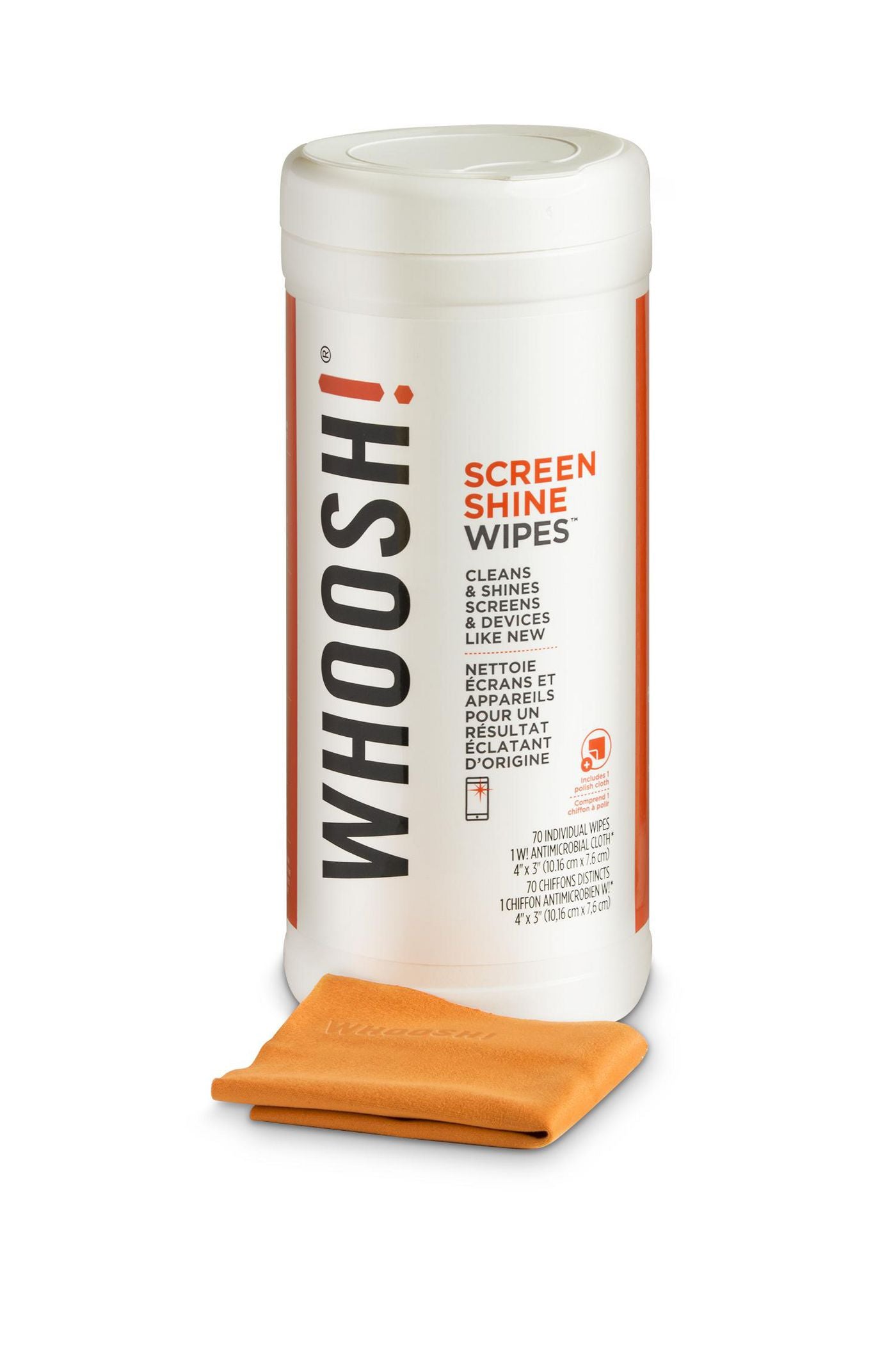 Whoosh! Whoosh Reinigungstücher Screen Shine – für Bildschirme – 70 Stk.