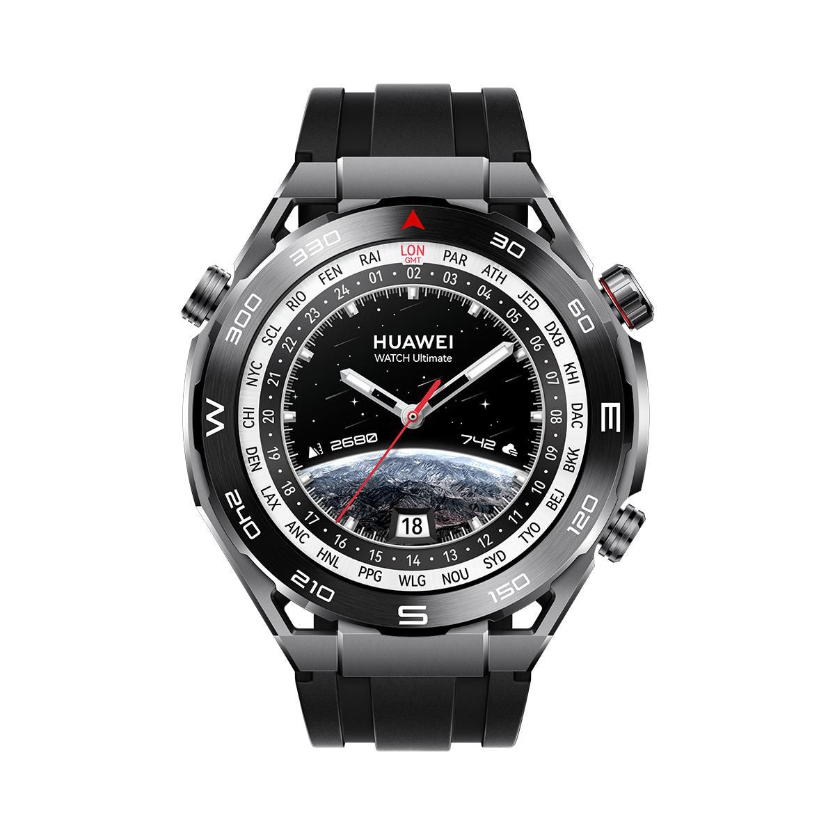 Huawei Watch Ultimate 48 mm GPS – Keramik Schwarz, 100 m, für iPhone