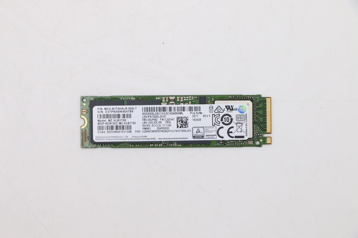 Lenovo 1 TB M.2 2280 PCIe NVMe SSD