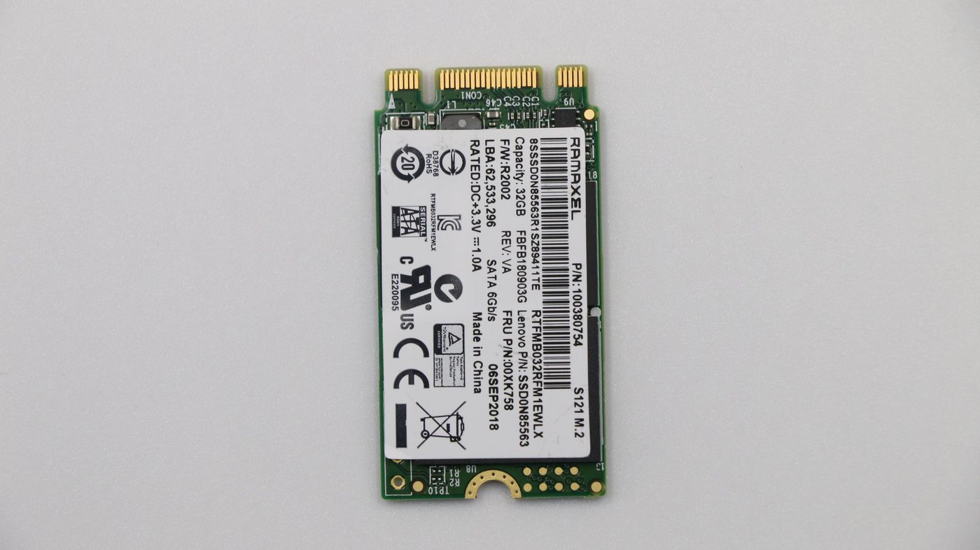 Lenovo SSD – 32 GB, M.2 2242, SATA