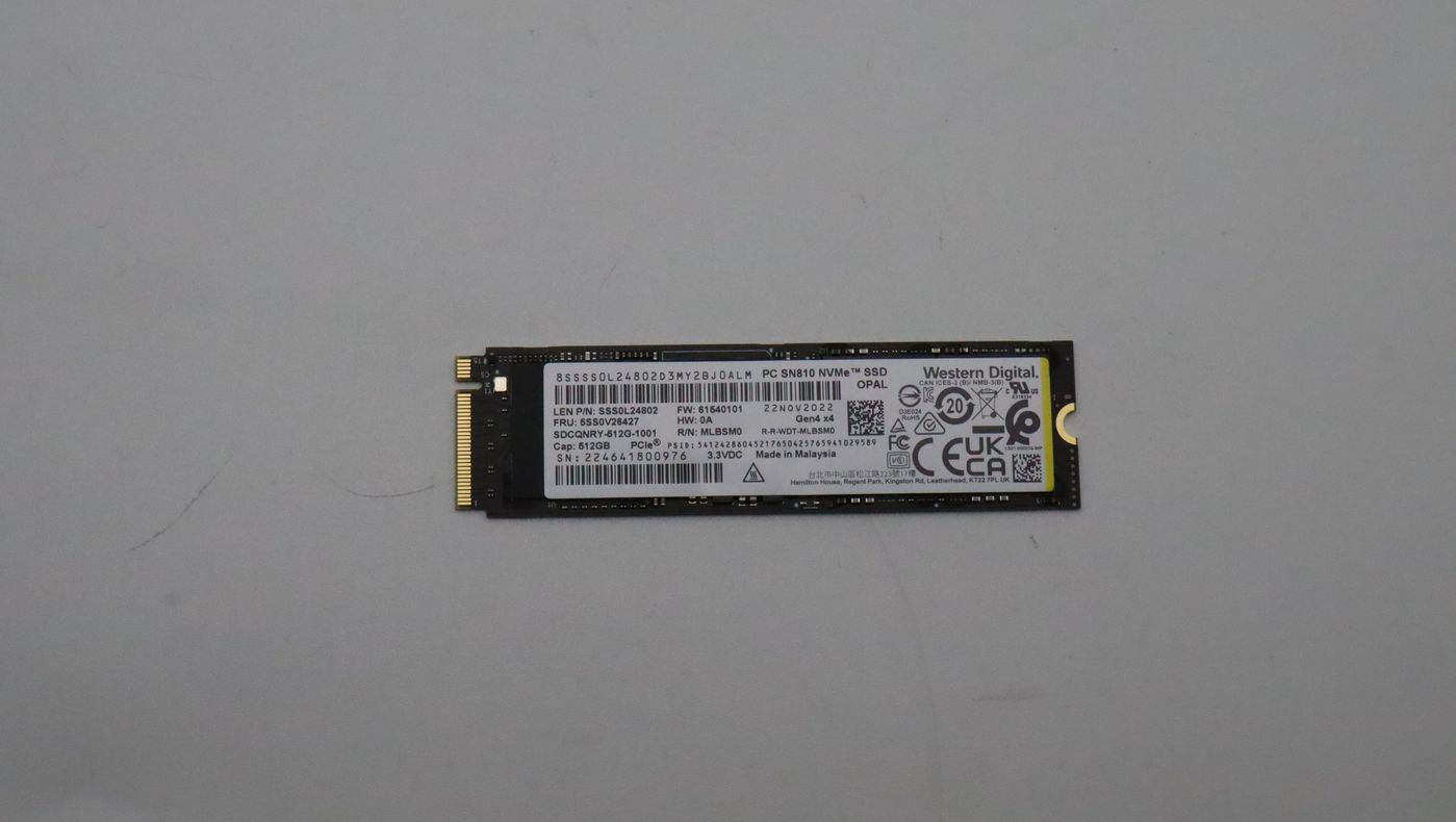 Lenovo 512 GB – M.2 2280, PCIe 4.0 x4