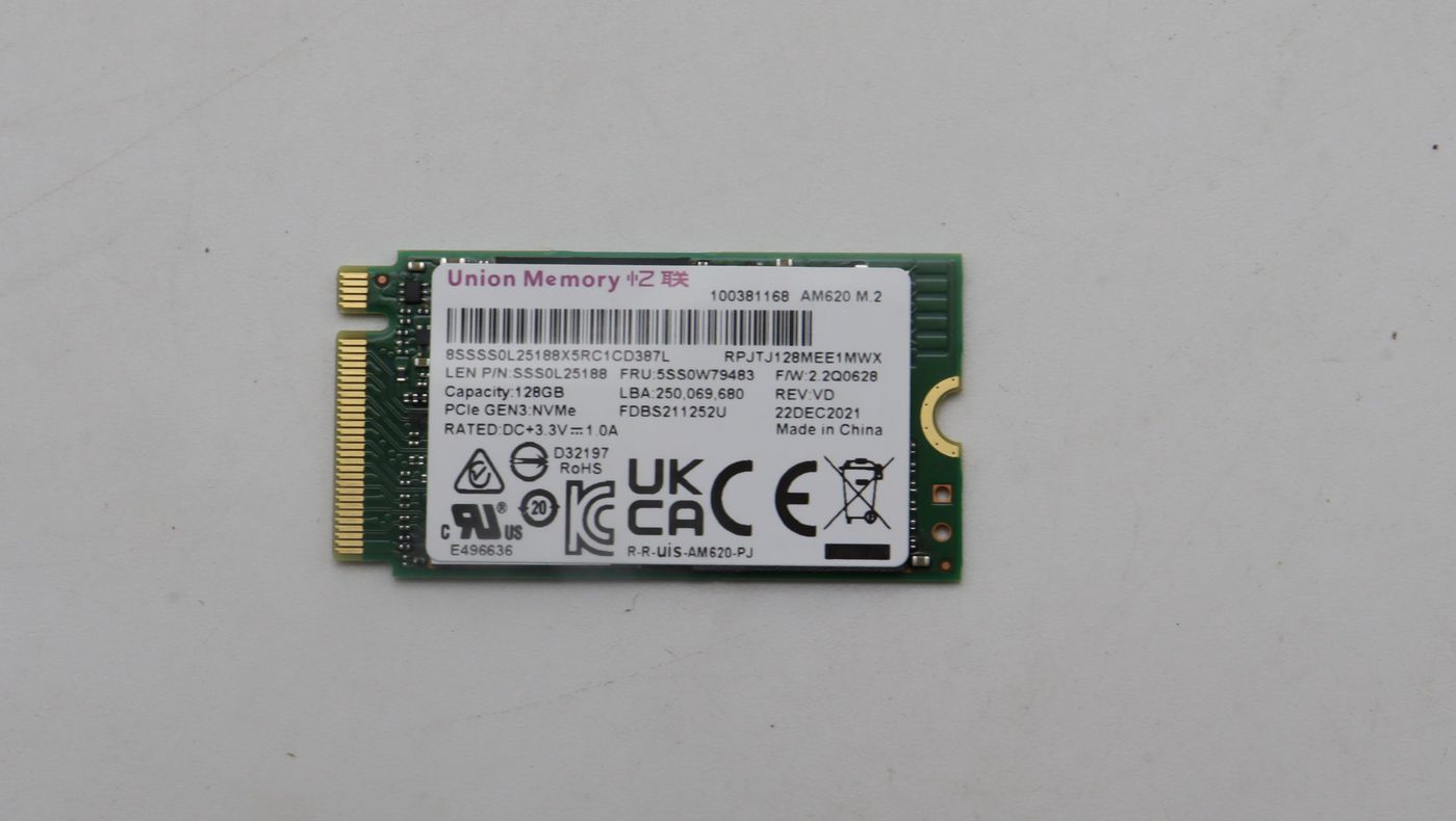 Lenovo M.2 2242 SSD – 128 GB, NVMe Gen3 x2