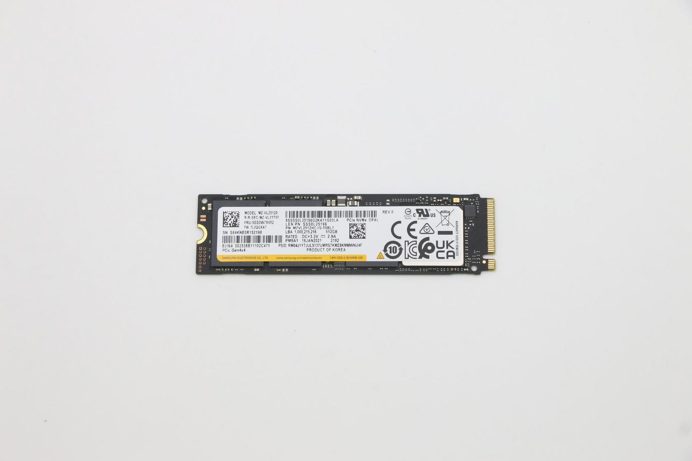 Lenovo 512 GB – M.2 2280, NVMe