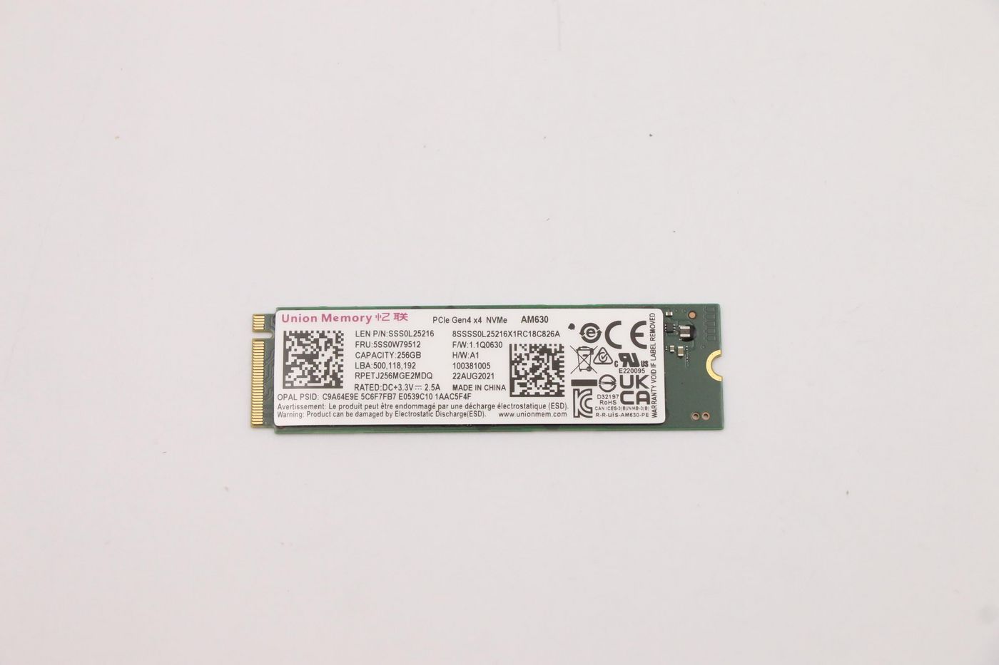 Lenovo 256 GB M.2 2280 PCIe 4.0 NVMe
