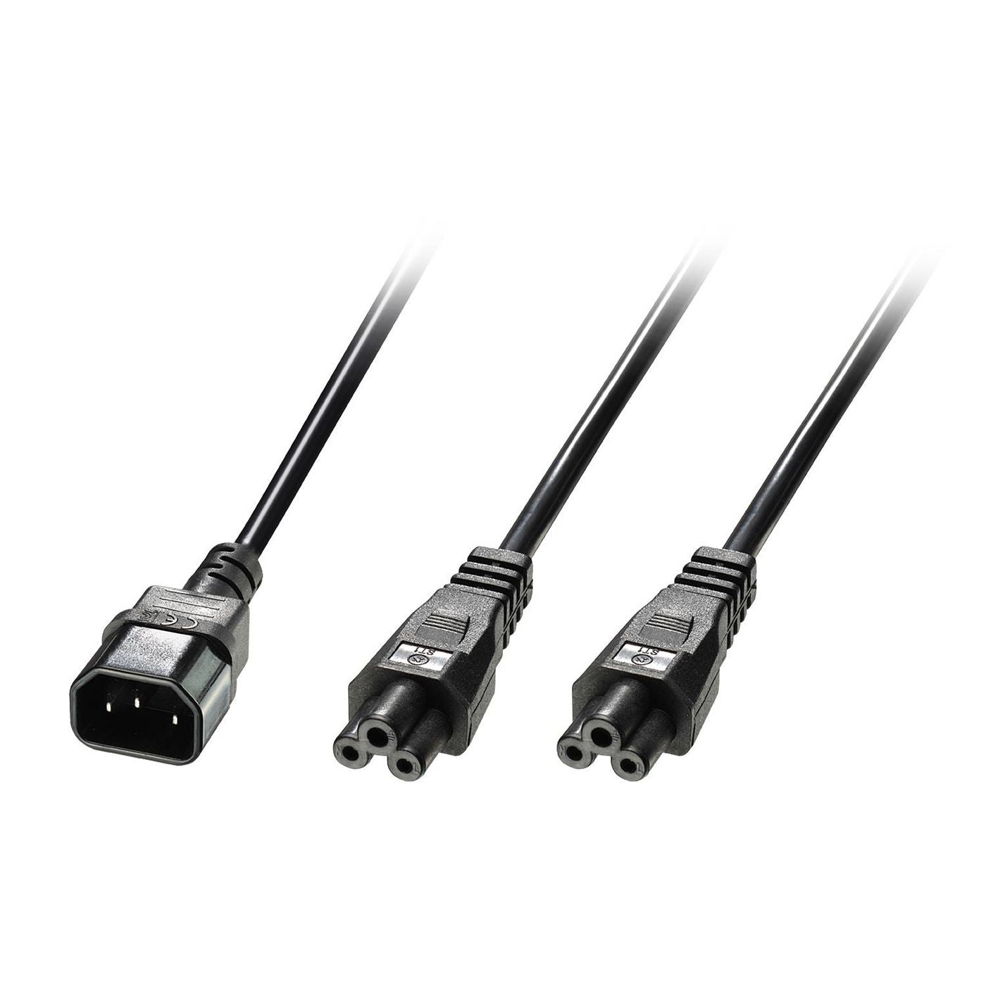 Lindy Netzkabel, IEC C14 auf 2× IEC C5, 2,5 m