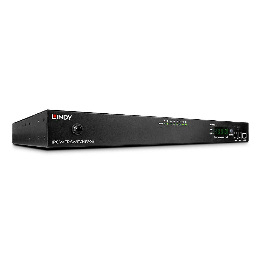 Lindy IPower Switch Pro 8 – Steckdosenleiste, 8× IEC C14, mit Schalter, mit Anzeigelicht, Stahl