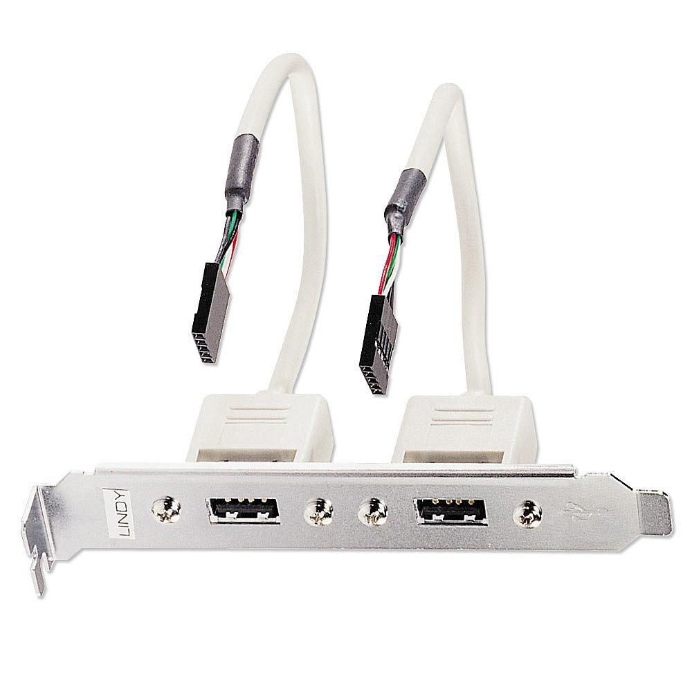 Lindy USB-Kabel intern/extern – 0,2 m – Slotbracket