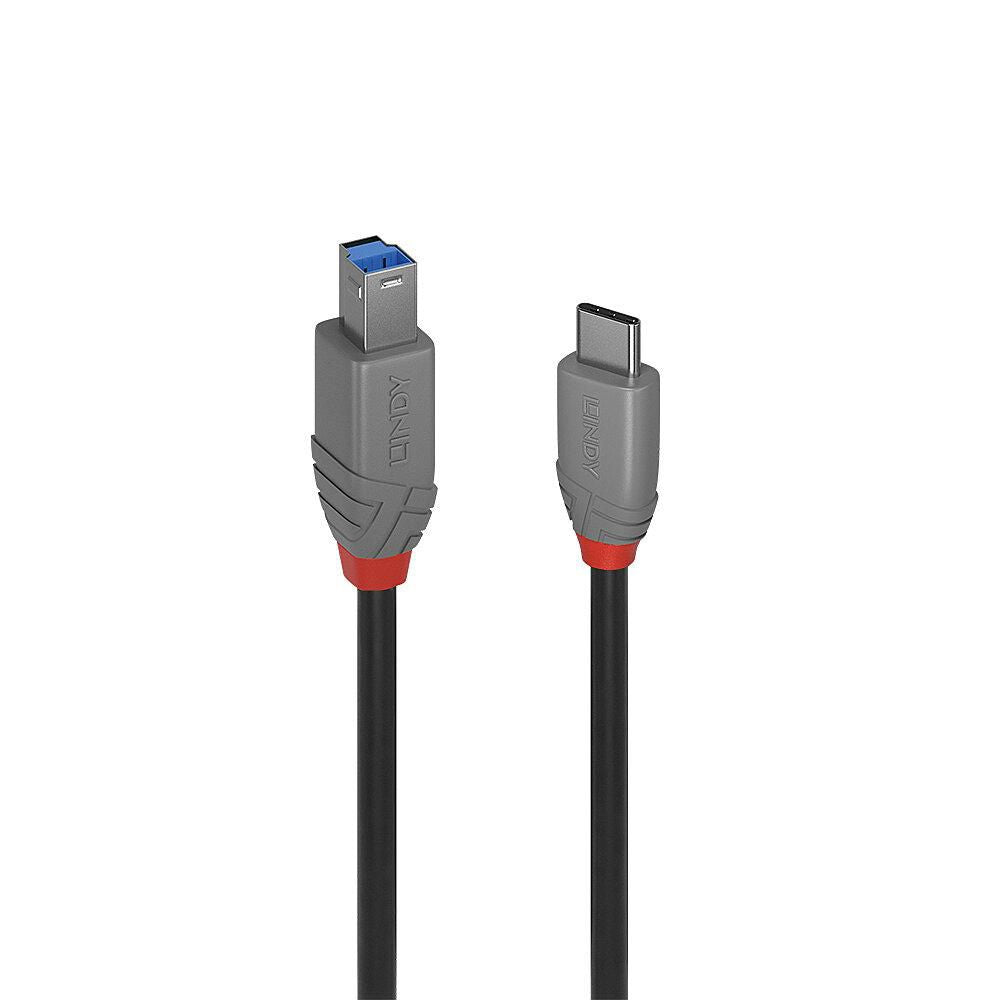 Lindy USB-Kabel, USB-C zu USB-B, 0,5 m, USB 3