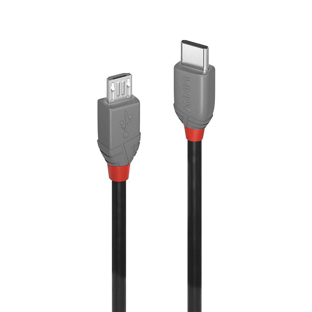 Lindy USB-Kabel, USB-C zu Micro-USB, 0,5 m, USB 2.0