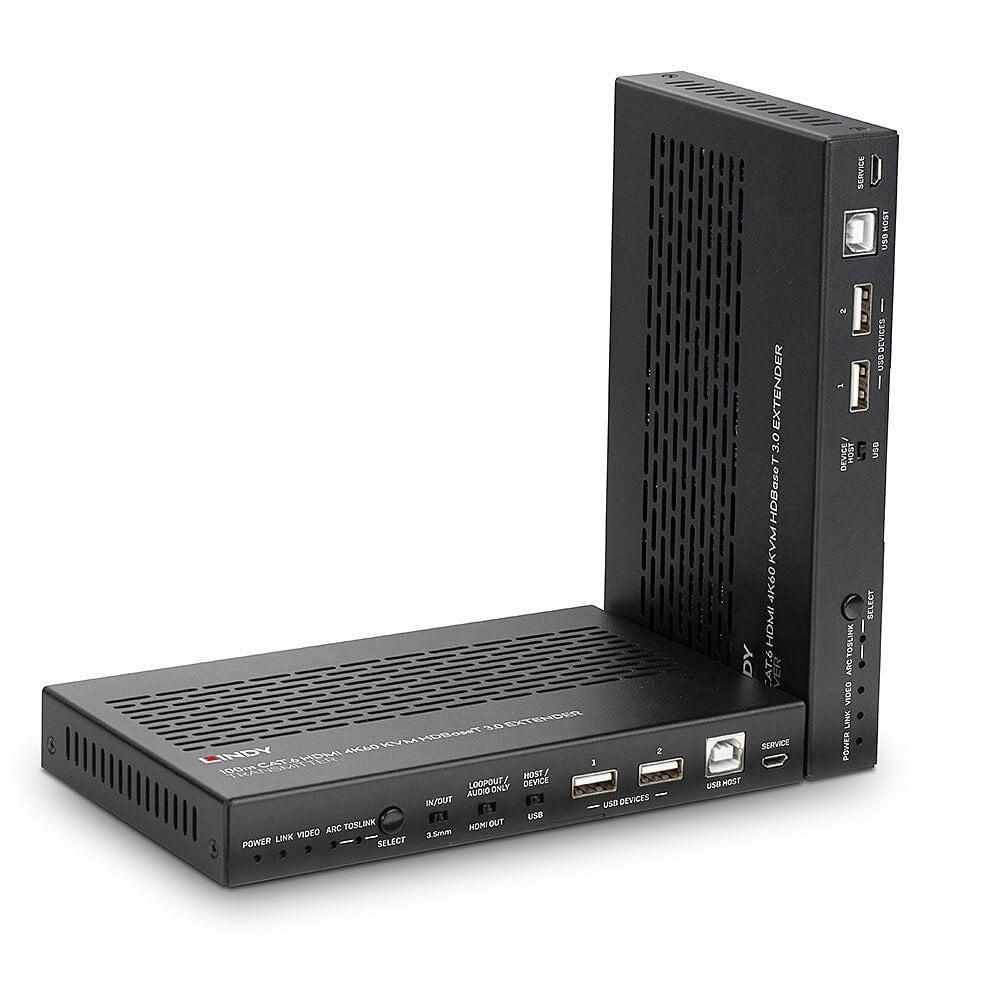 Lindy HDMI KVM-Extender über HDBaseT (Cat6A), bis 100 m, 4K (3840 × 2160)