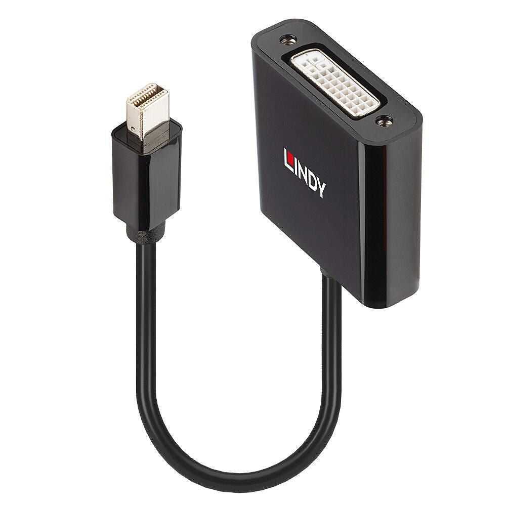Lindy 41736 Adapter Mini DisplayPort zu DVI-D – 1920 × 1200 @ 60 Hz, 0,16 m, DisplayPort 1.2 – Schwarz