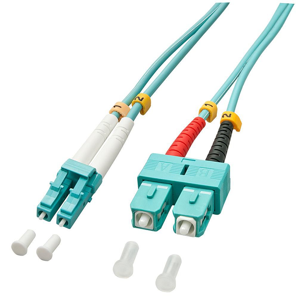 Lindy LWL-Patchkabel – LC–SC, Multi-Mode OM3, 1 m