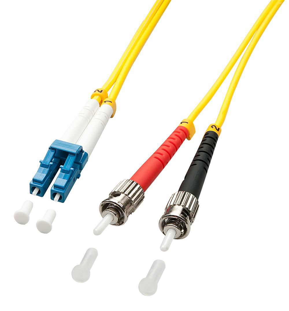 Lindy LWL-Patchkabel – LC–ST, Single-Mode, Gelb, 3 m