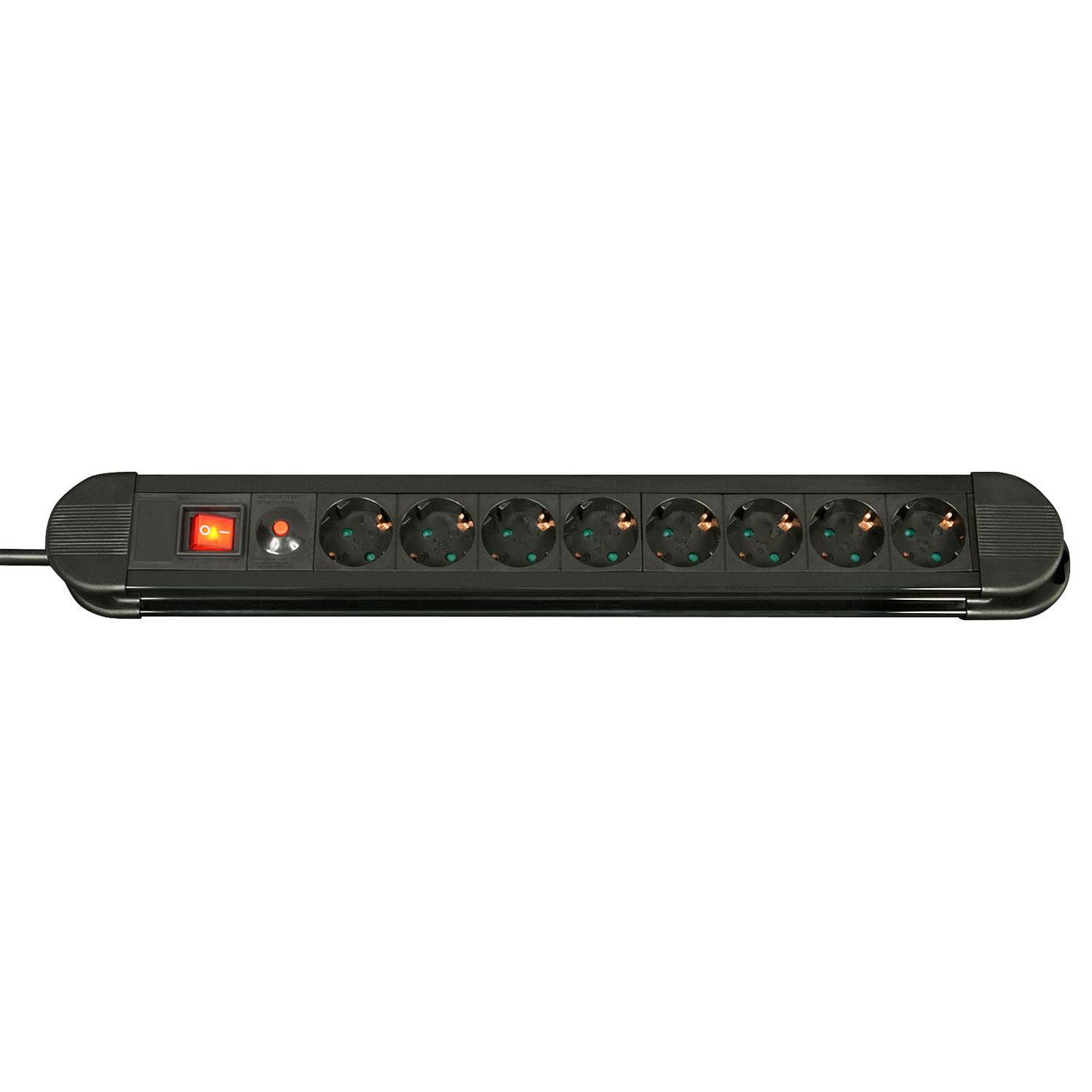 Lindy Steckdosenleiste – 8× Schuko (Typ F), mit Schalter, 3500 W, schwarz
