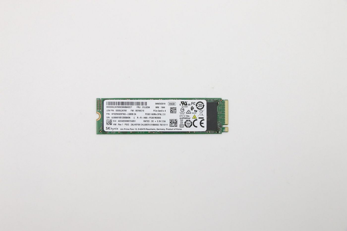Lenovo M.2 PCIe NVMe SSD – 256 GB