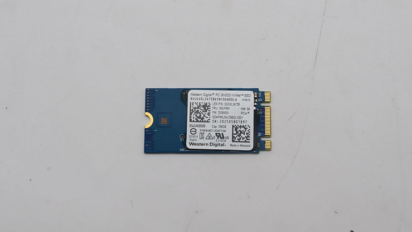Lenovo M.2 PCIe NVMe SSD – 256 GB, M.2-2242