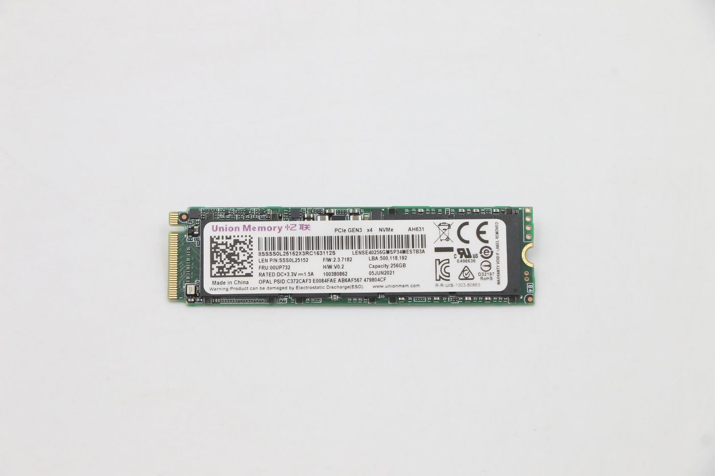 Lenovo SSD – 256 GB, PCIe 3.0 x4