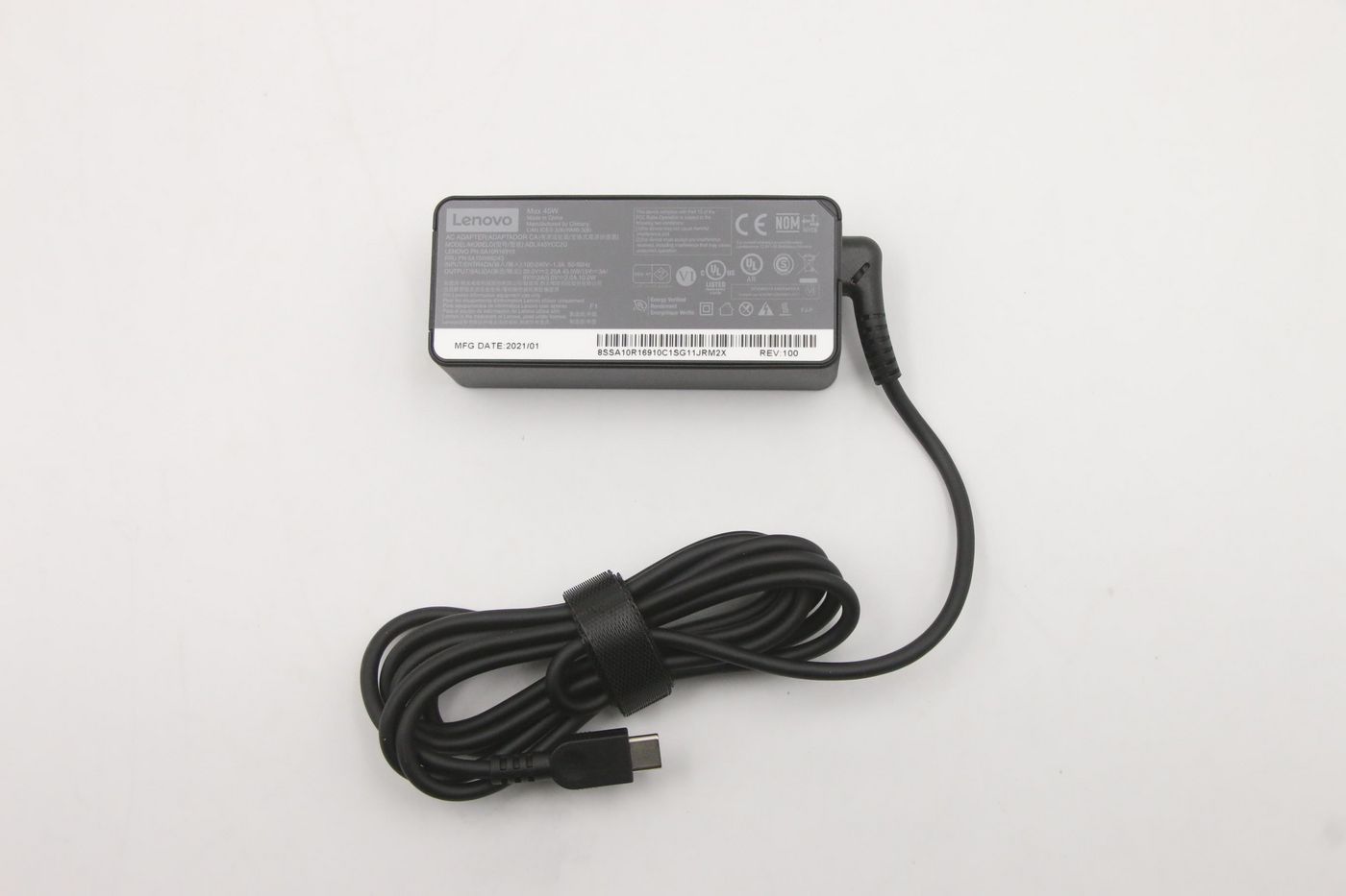 Lenovo 5A10W86243 USB-Ladegerät 45 W – USB-C×2 – für Lenovo-Laptops, schwarz