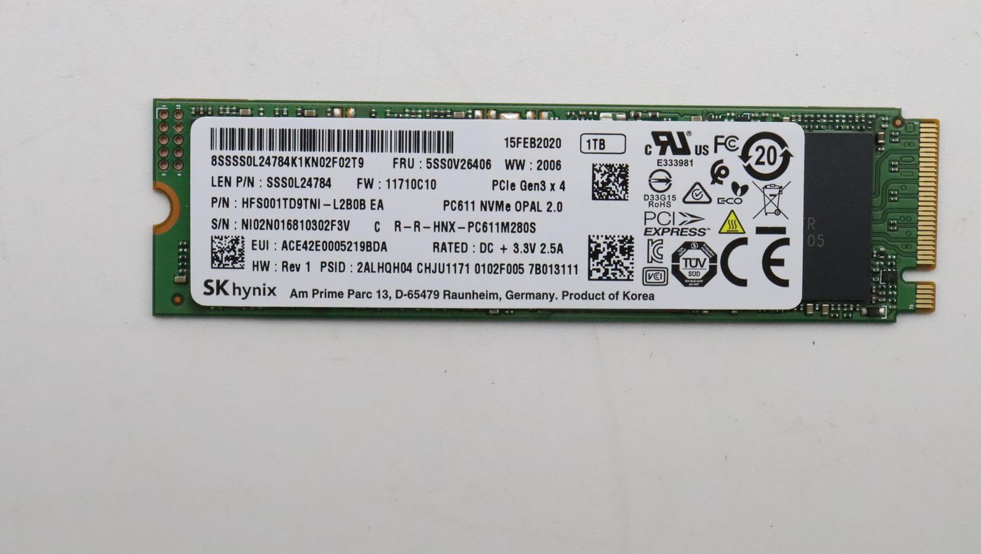 Lenovo M.2 PCIe NVMe SSD – 1 TB, intern