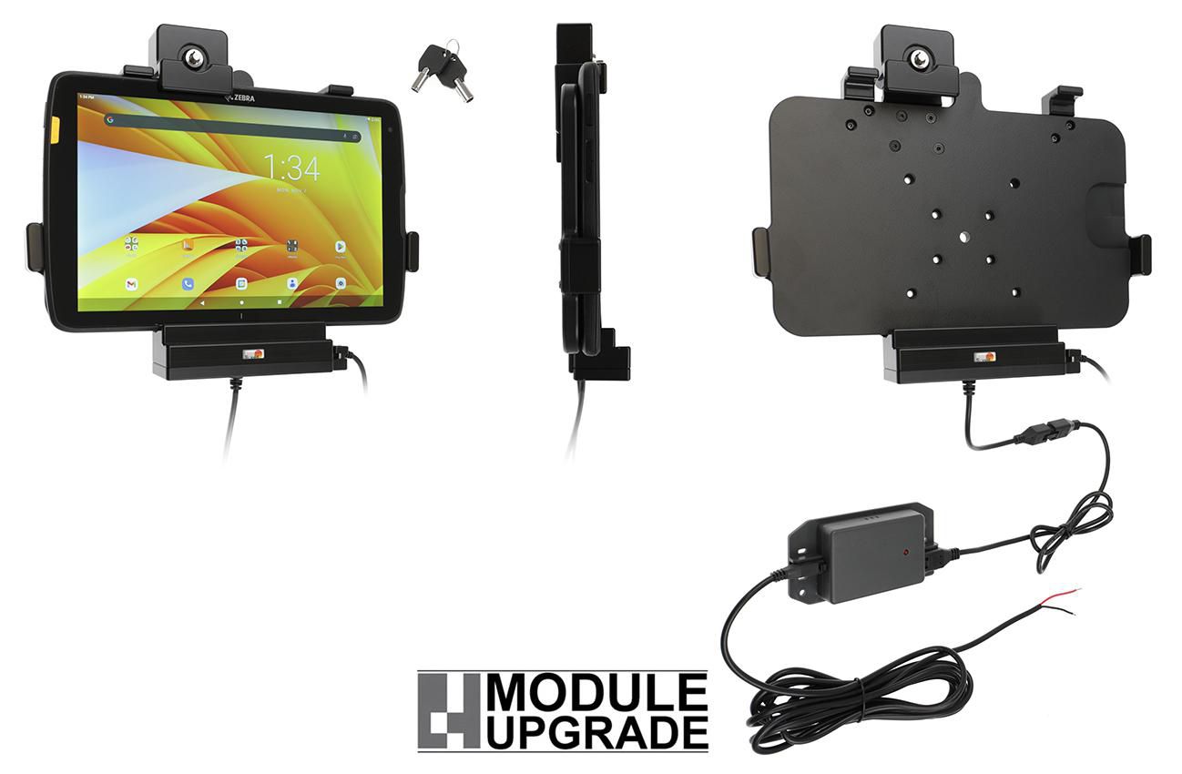 Brodit Fahrzeug-Dock für Zebra ET45 10", ET40 10" – abschliessbar, mit Ladegerät – Schwarz