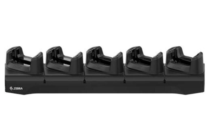 Zebra Ladestation, 5-fach, ohne Netzteil, mit DC-/AC-Kabel – für TC22/TC27, mit Schutzboot