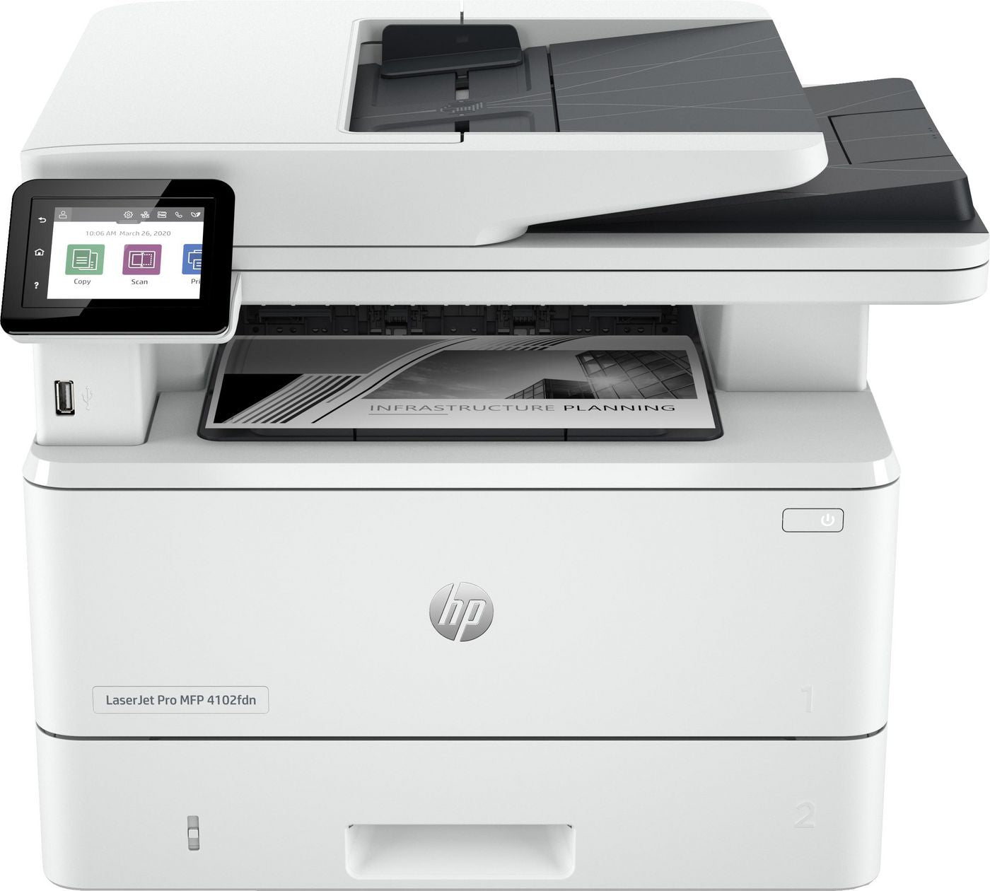 HP LaserJet Pro 4102 fdn – S/W Laser-MFP, 4-in-1 – LAN – Duplex