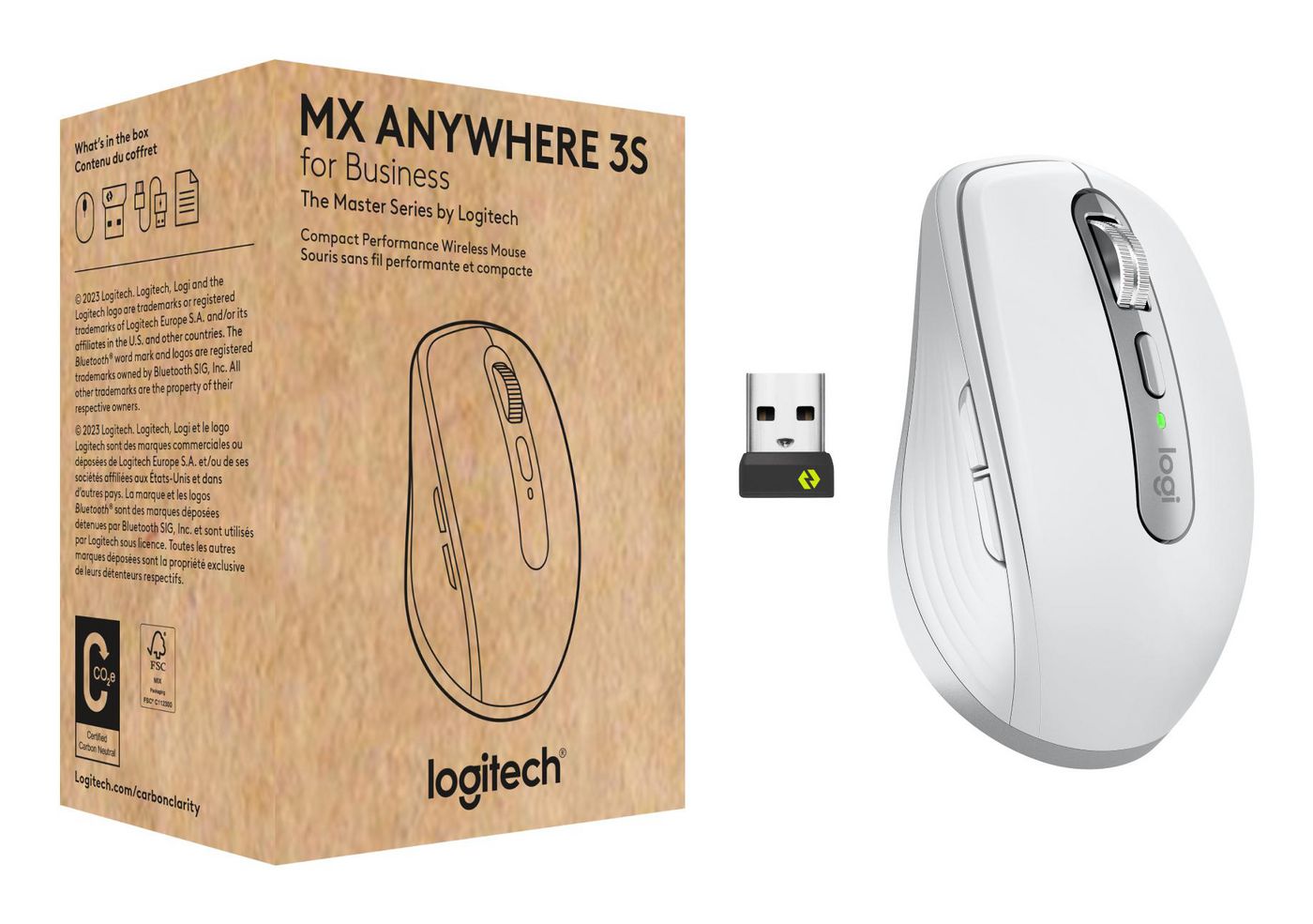 Logitech MX Anywhere 3S für Business Maus – blassgrau