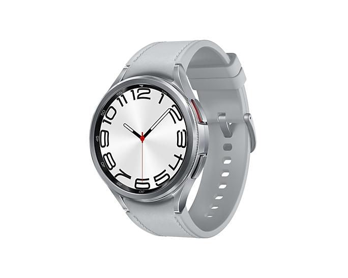Samsung Galaxy Watch6 Classic 47 mm GPS – Edelstahl Silber, 50 m, für Android
