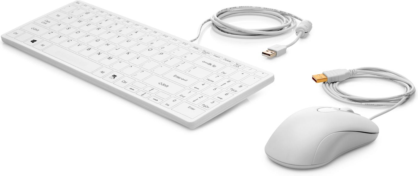 HP Healthcare Edition – Tastatur- und Maus-Set – Membran – kabelgebunden, USB – Weiss – für HP ProDesk/EliteDesk