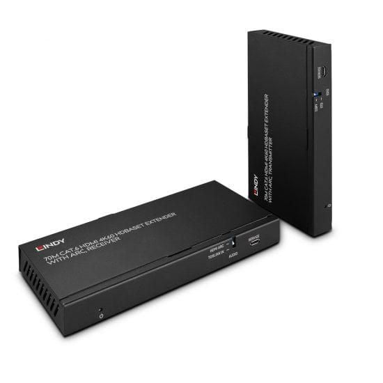 Lindy HDBaseT Extender, HDMI, 4K60, bis 70 m, ARC, IR/RS-232, Cat-6