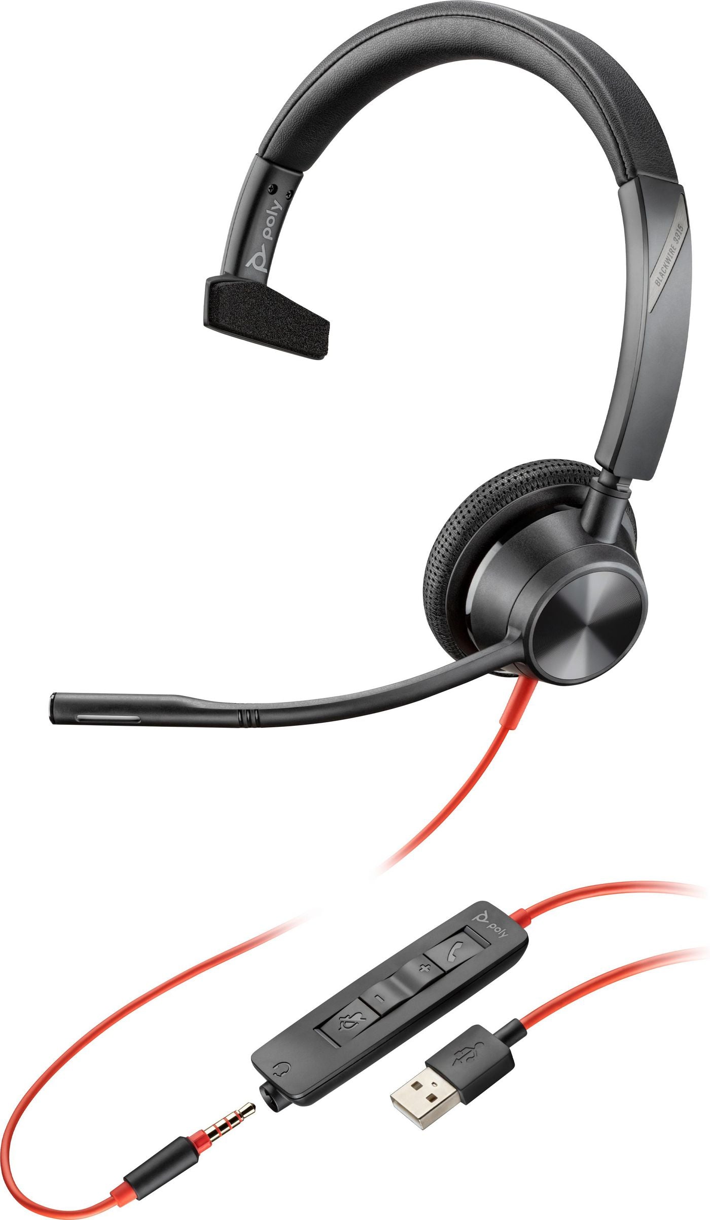 HP Poly Blackwire 3315 – Headset – USB‑A