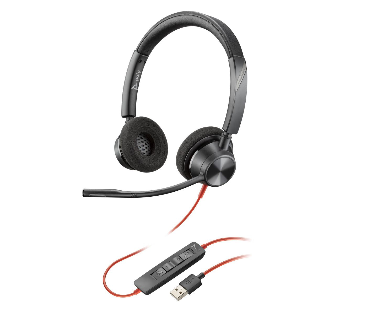 Poly Blackwire 3320 – USB-A Headset, kabelgebunden