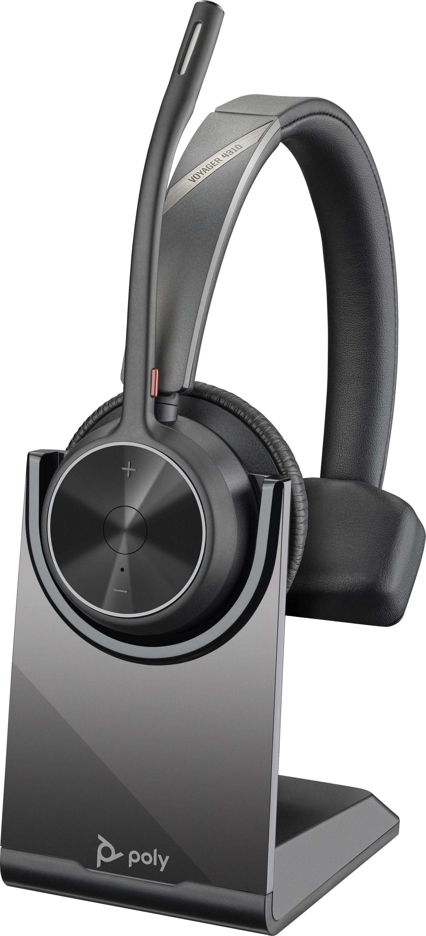 Poly Voyager 4310 UC – Mono Headset – Bluetooth 5.2, USB-A Empfänger – Schwarz – für PC/Mac – bis 24 h