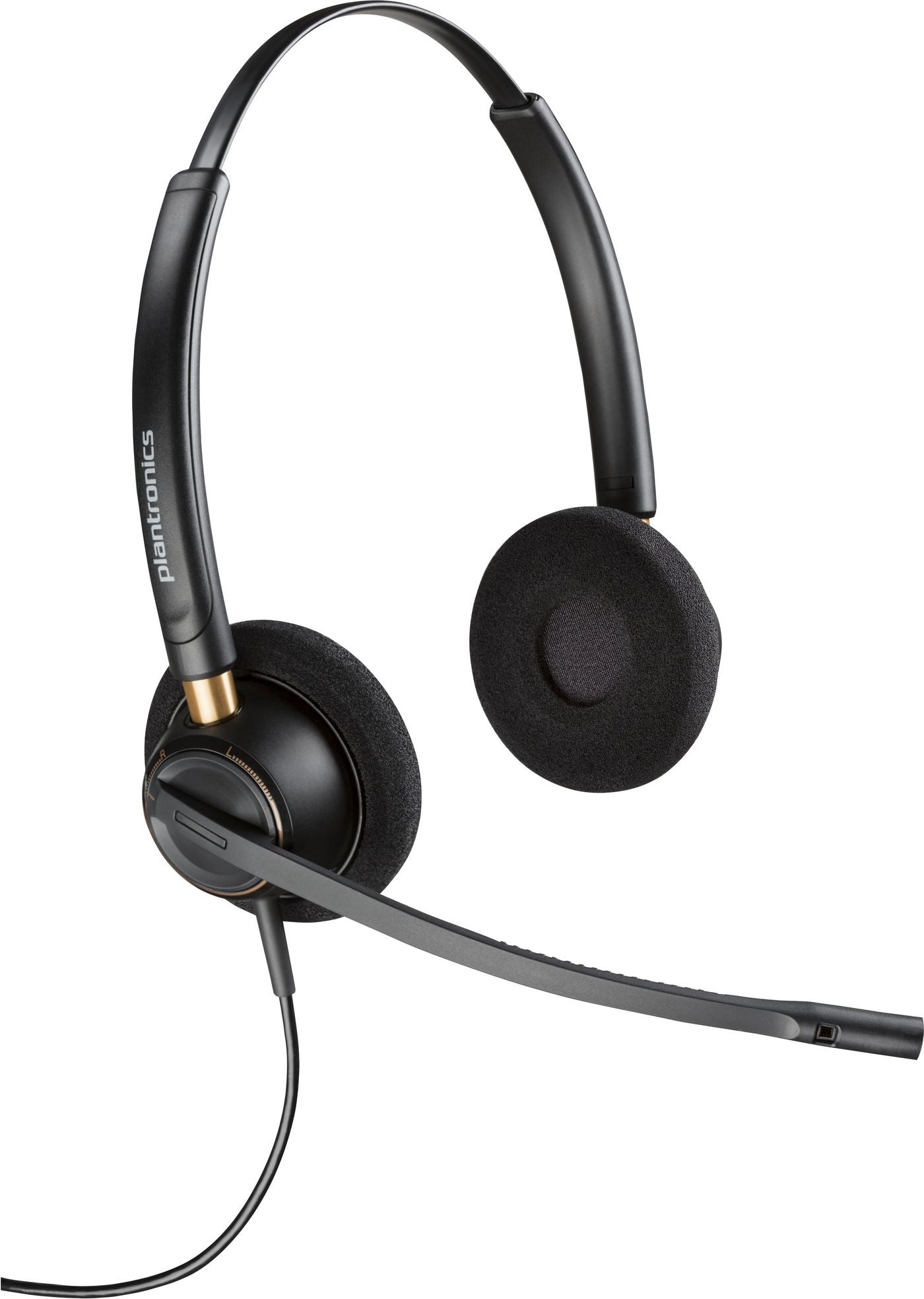Poly EncorePro 520D mit Quick – Duo Headset – Kabelgebunden, Boom-Mikrofon – Schwarz – für Windows/Mac