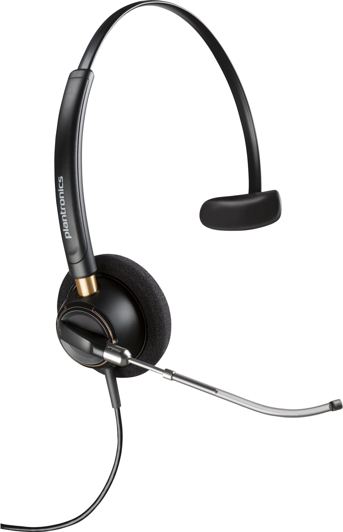Poly EncorePro 510V Office-Headset – On-Ear, Mono, Kabelgebunden, 3,5 mm Klinke, USB-C, Schwarz