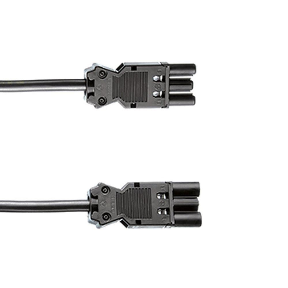 Bachmann Verlängerungskabel, GST18–GST18, 5 m, 3×1,5 mm², H05VV-F – schwarz