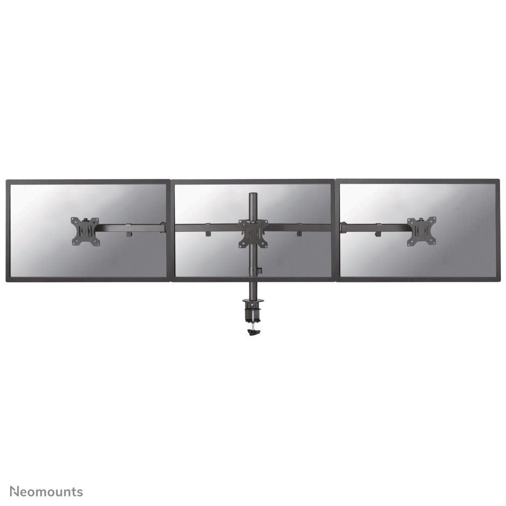 Neomounts FPMA-D550D3BLACK – Monitorarm, Triple, bis 27", VESA 75 × 75/100 × 100 mm, 21 kg, schwarz