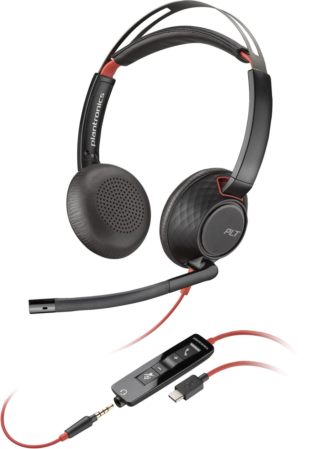 HP Plantronics Blackwire C5220 – On-Ear Headset – USB-C, Inline-Kabel