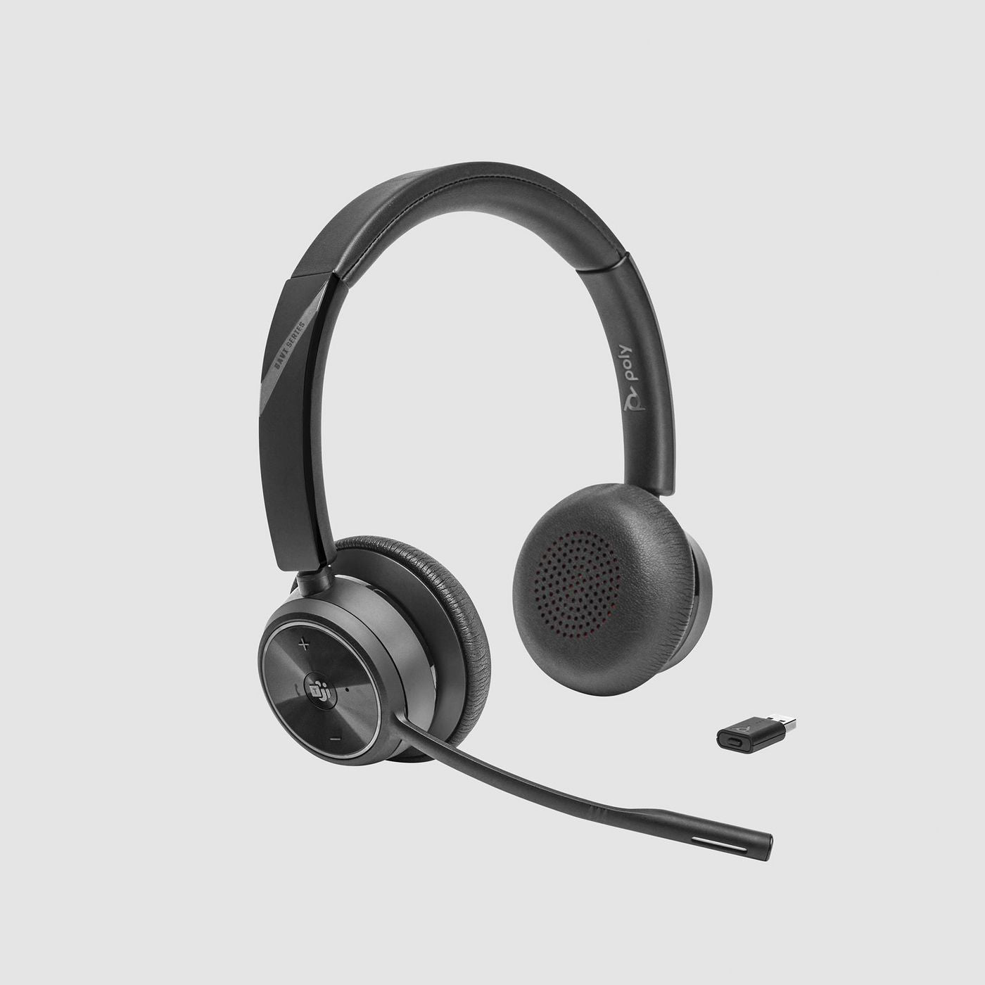 Poly Savi 7320 UC – Duo Headset – DECT, USB-A-Empfänger, Boom-Mikrofon – Schwarz – bis 13 h
