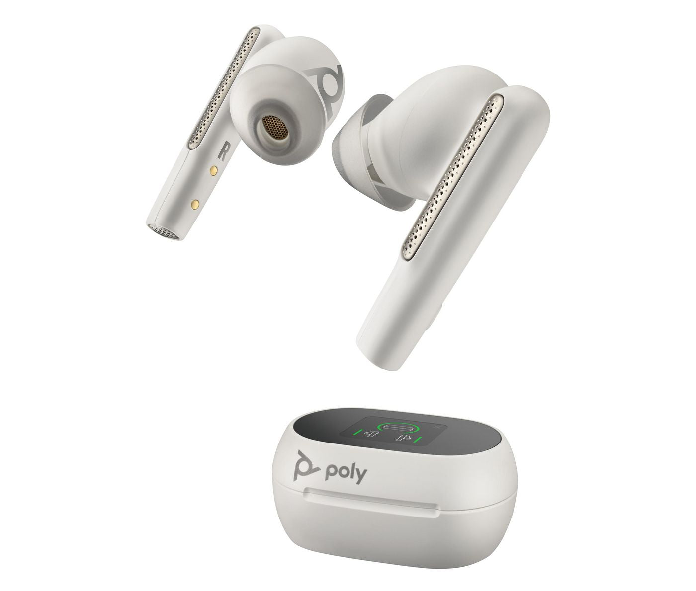 HP Voyager Free 60+ UC TWS In-Ear – UC-optimiert, mit USB-A-Dongle, mit Ladecase, Weiss